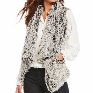Democracy Gray Faux Fur Vest